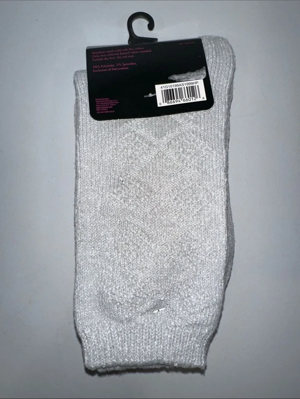 sugar Ladies Blush Pink Silver Gray Knit Super Soft Cabin Socks 2 pairs